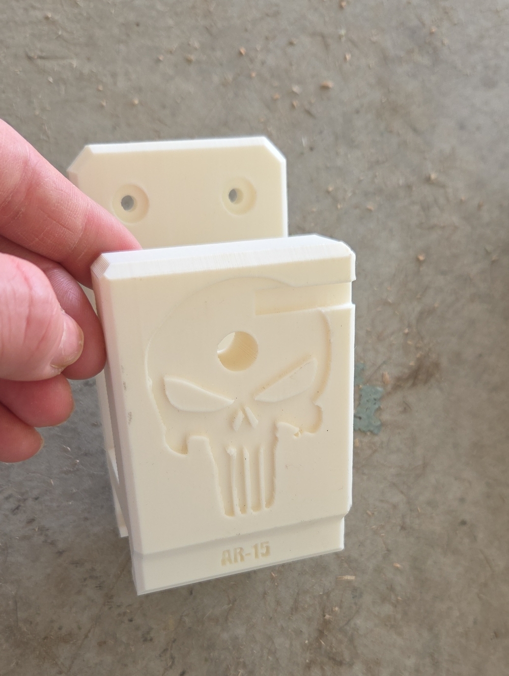White Ar-15 Wall Mount